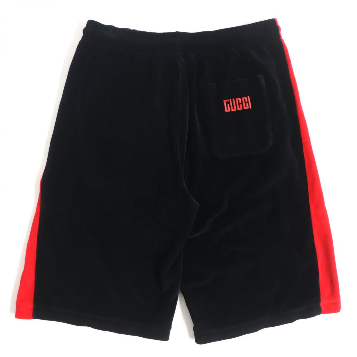 Gucci Velour Shorts Web Line Logo Black S