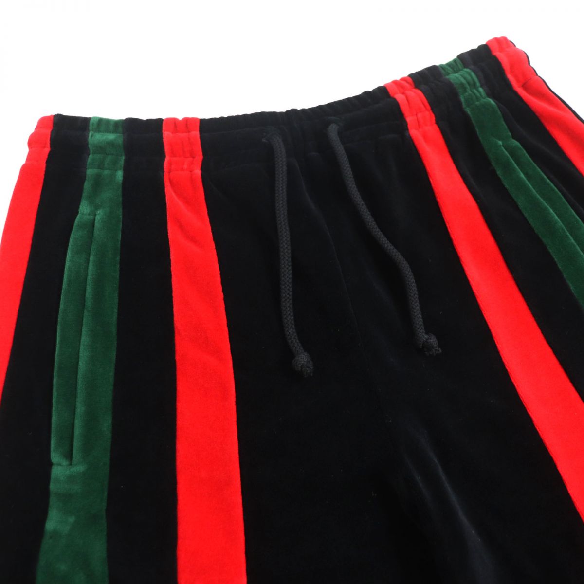 Gucci Velour Shorts Web Line Logo Black S