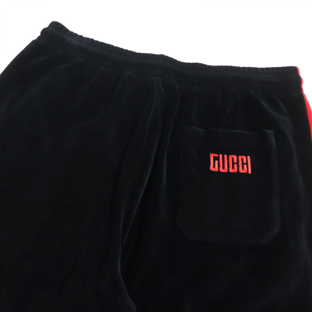 Gucci Velour Shorts Web Line Logo Black S