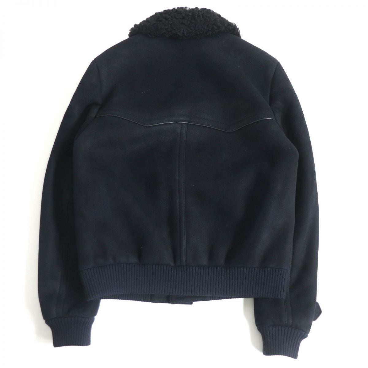 Prada Shearling Jacket Dark Navy 44