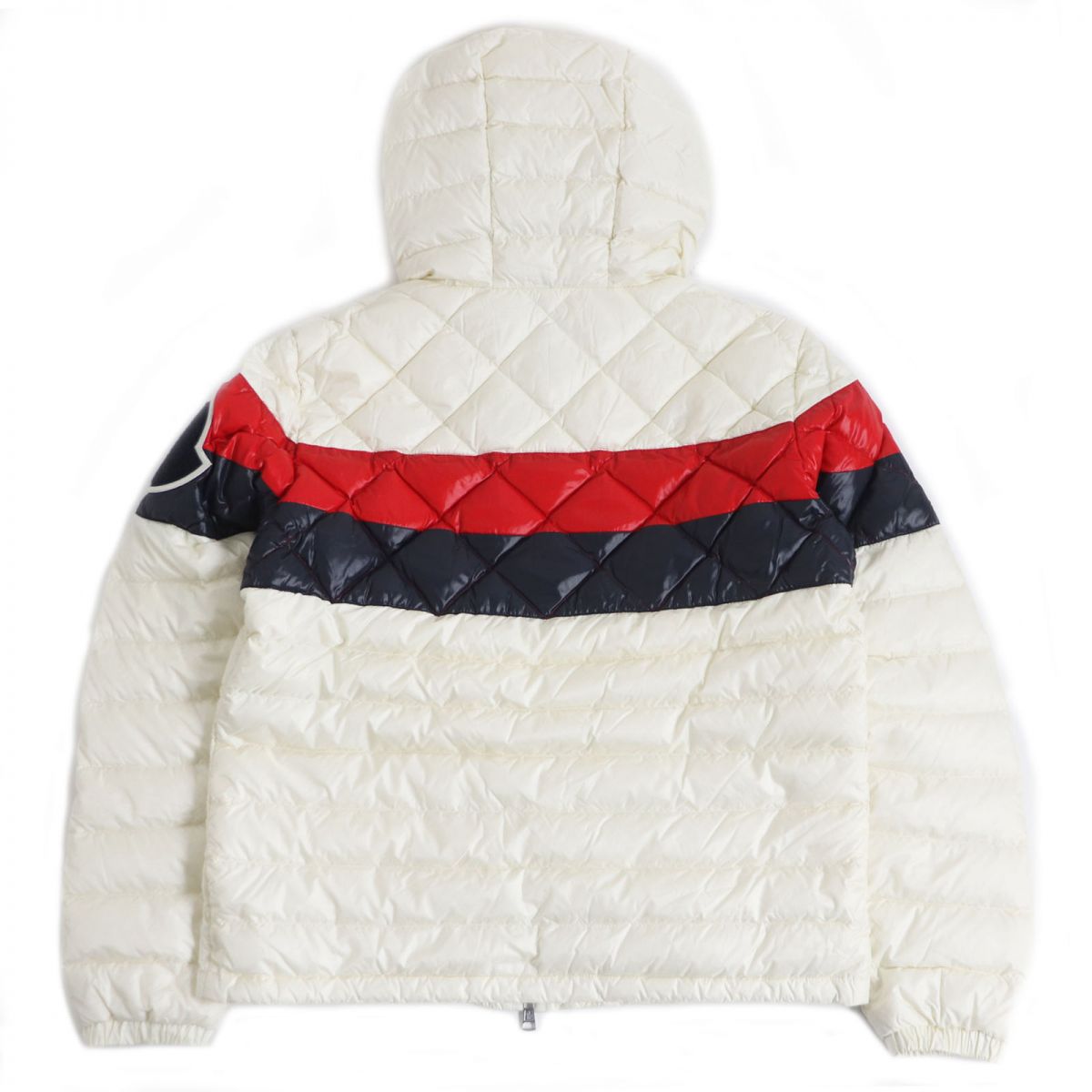 Moncler GAUDIN Logo Hooded Down Jacket Ivory