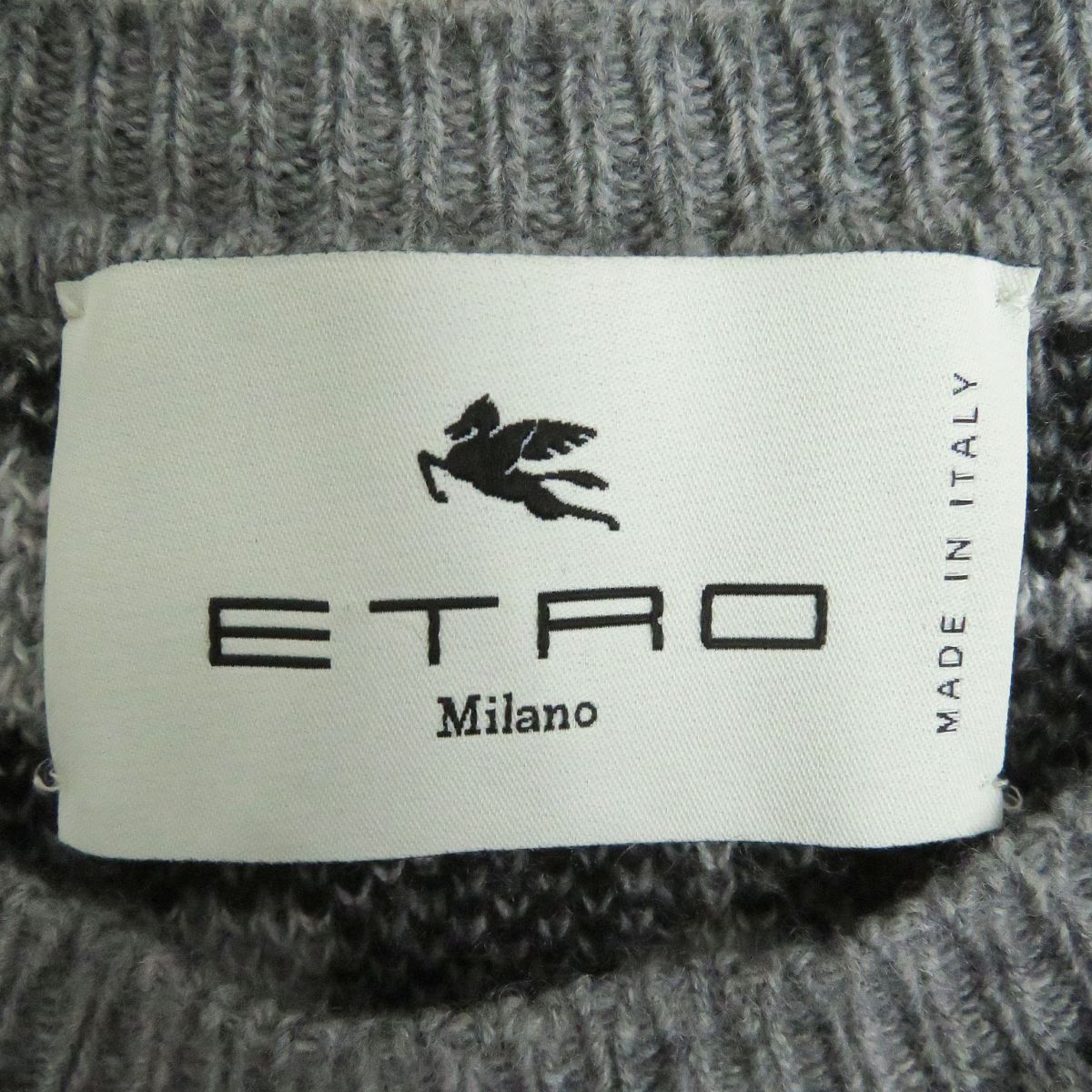 ETRO Animal Motif Wool Jacquard Sweater M