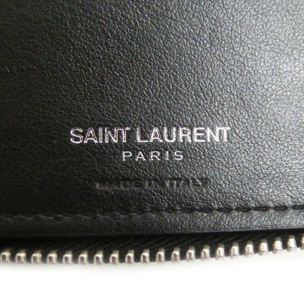 Saint Laurent Leather Long Wallet Black