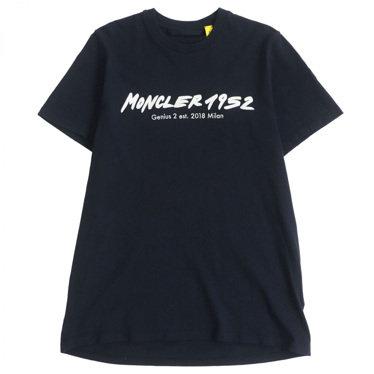 Moncler Genius Logo Embroidery Cotton T-Shirt Navy M