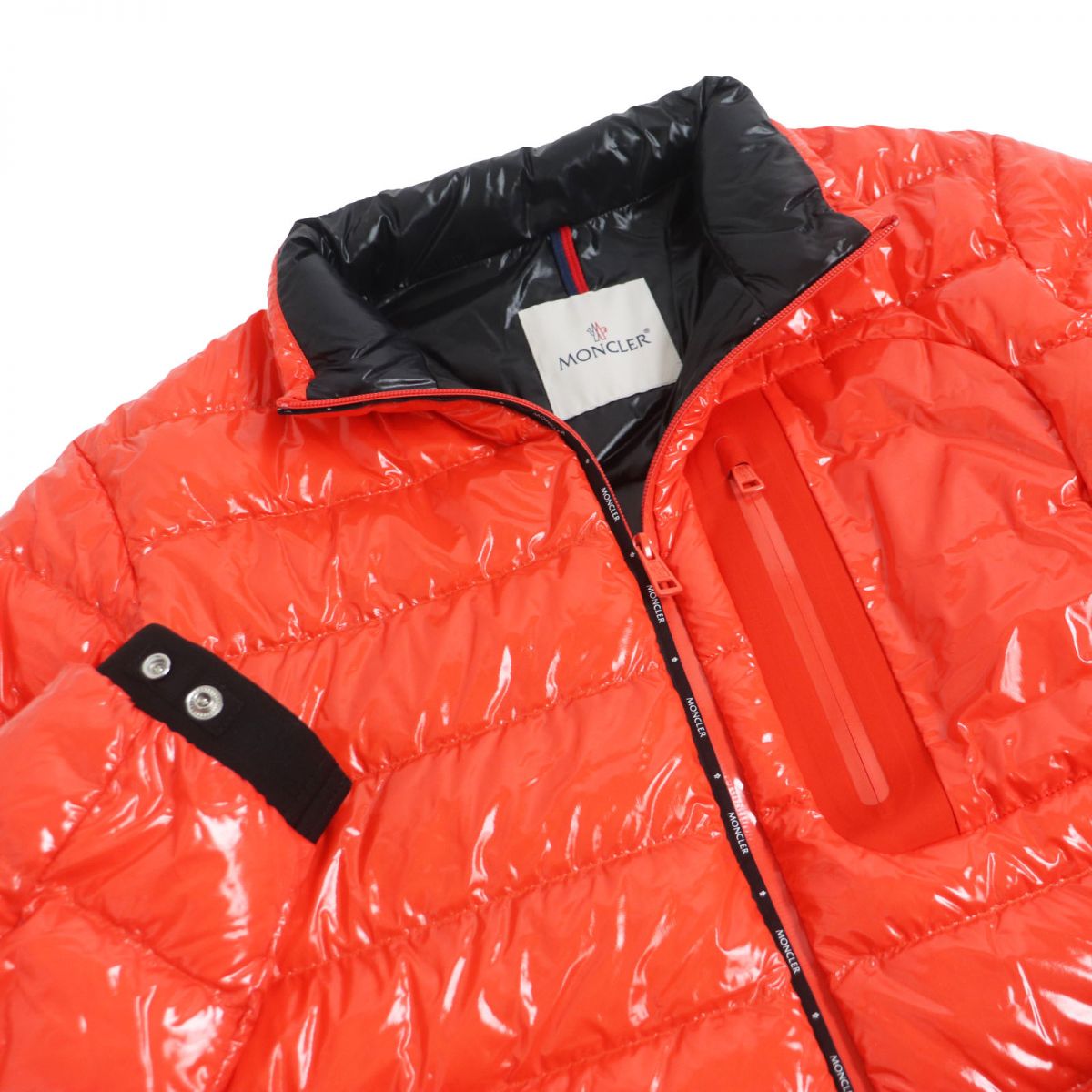 Moncler MAEWO Logo Patch Down Jacket Orange