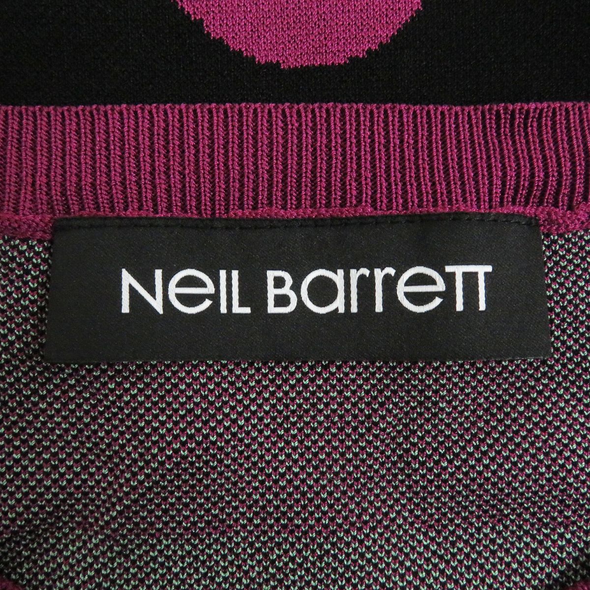 NEIL BARRETT Crew Neck Knit Sweater Purple S