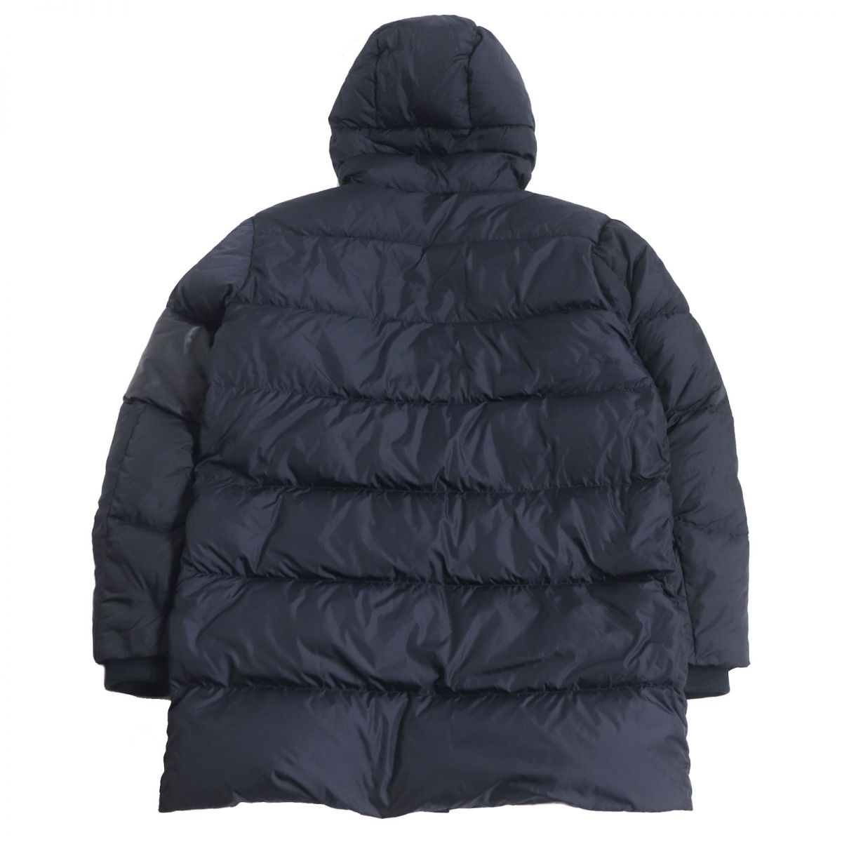 Moncler MARCEAU Lamb Leather Hooded Down Coat Navy