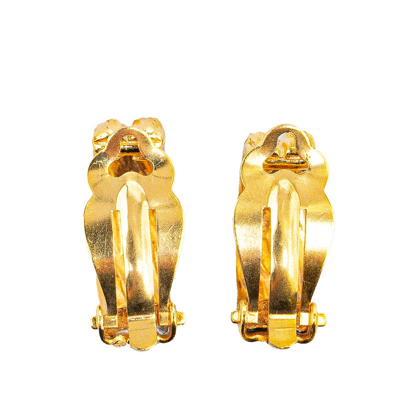 Chanel Vintage Coco Mark Earrings Gold