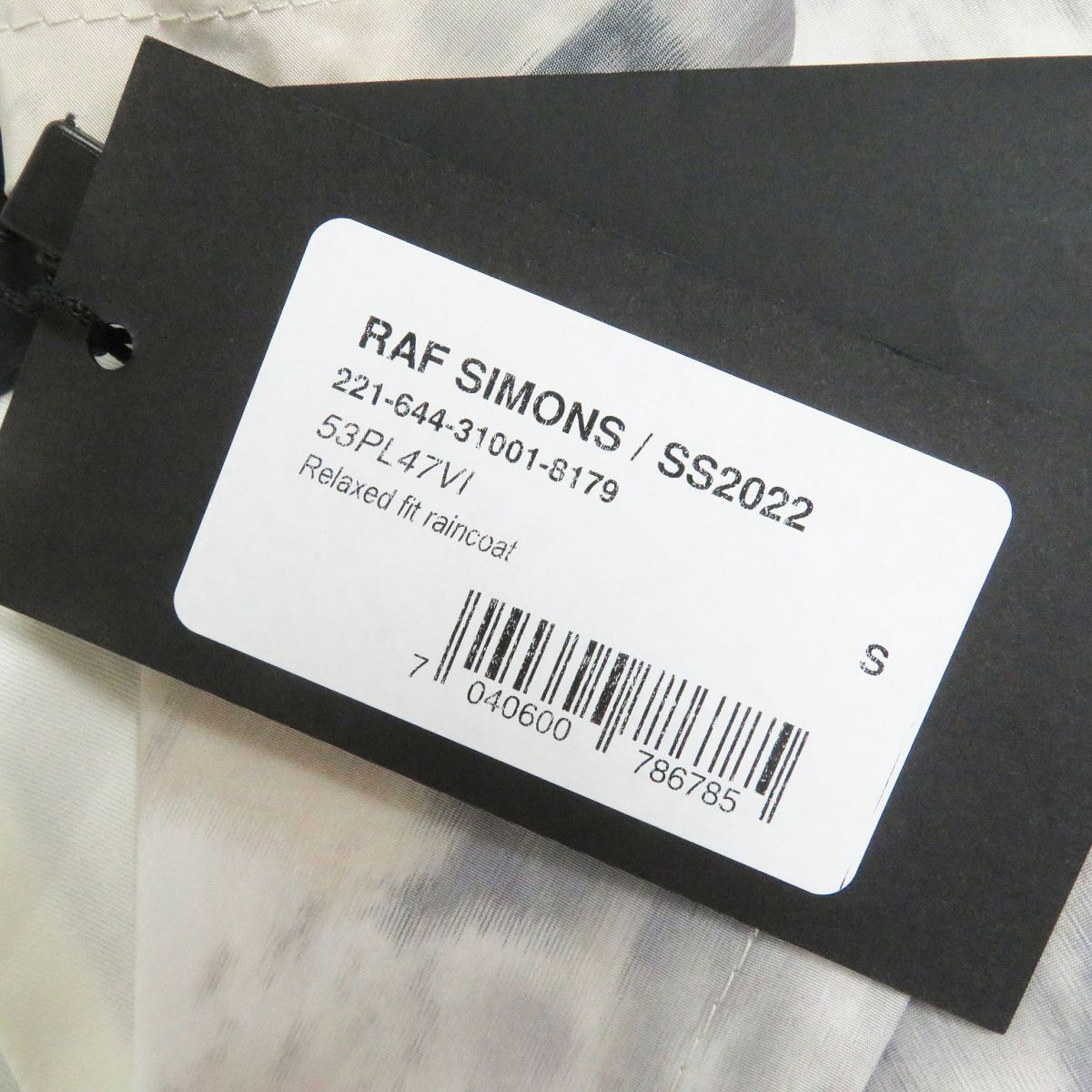 RAF SIMONS Logo Button Relaxed Fit Raincoat S