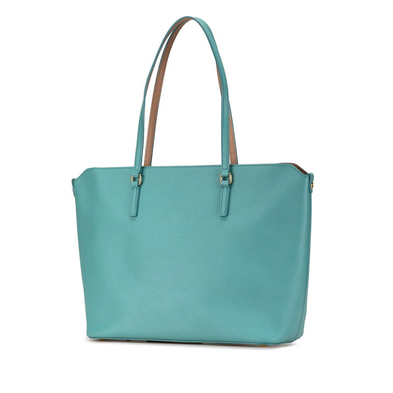 MCM Leather Tote Bag Green