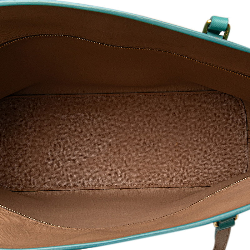 MCM Leather Tote Bag Green