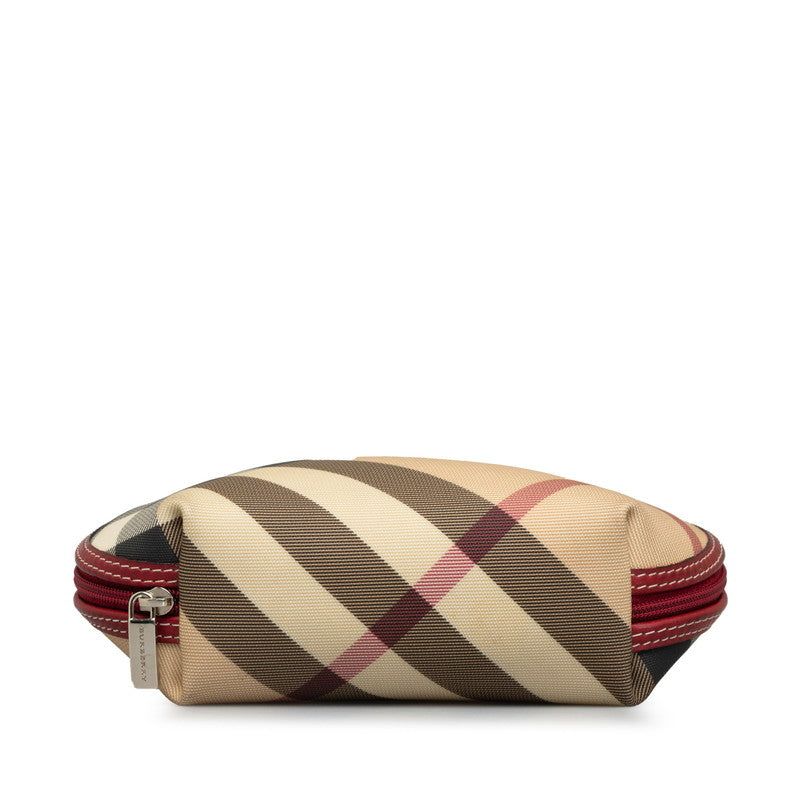 Burberry Nova Check PVC Cosmetic Pouch Beige