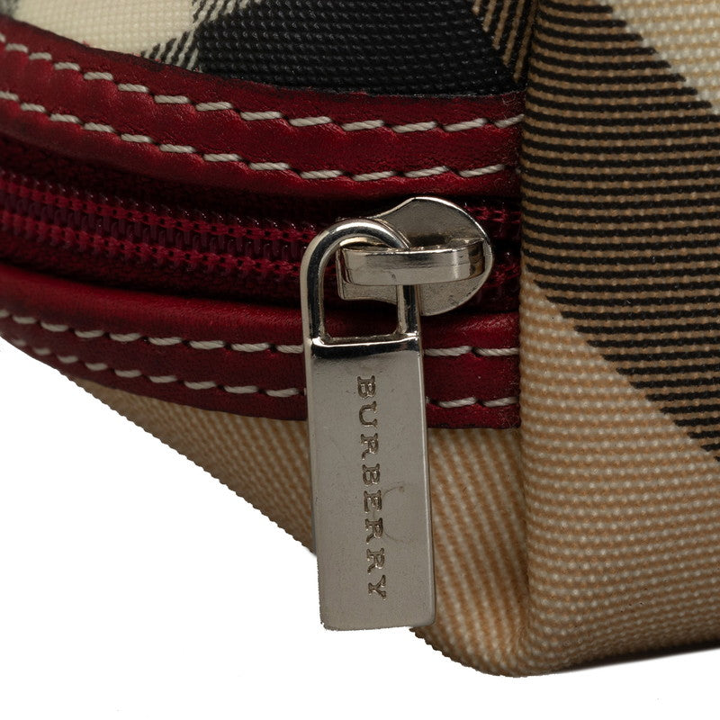 Burberry Nova Check PVC Cosmetic Pouch Beige