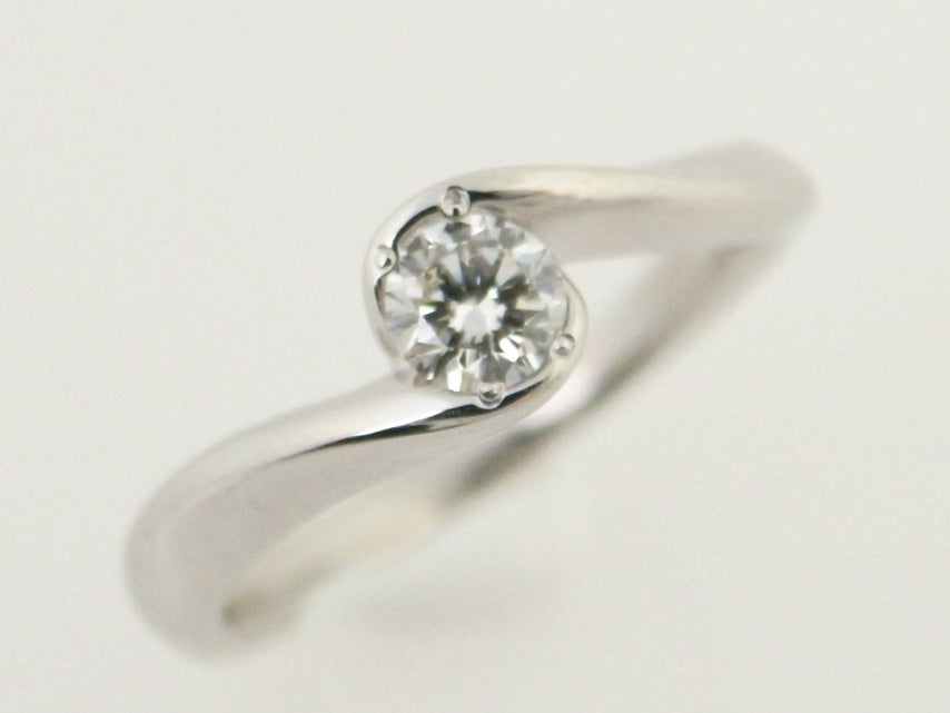 4℃ Platinum Diamond Ring Pt950 0.173ct