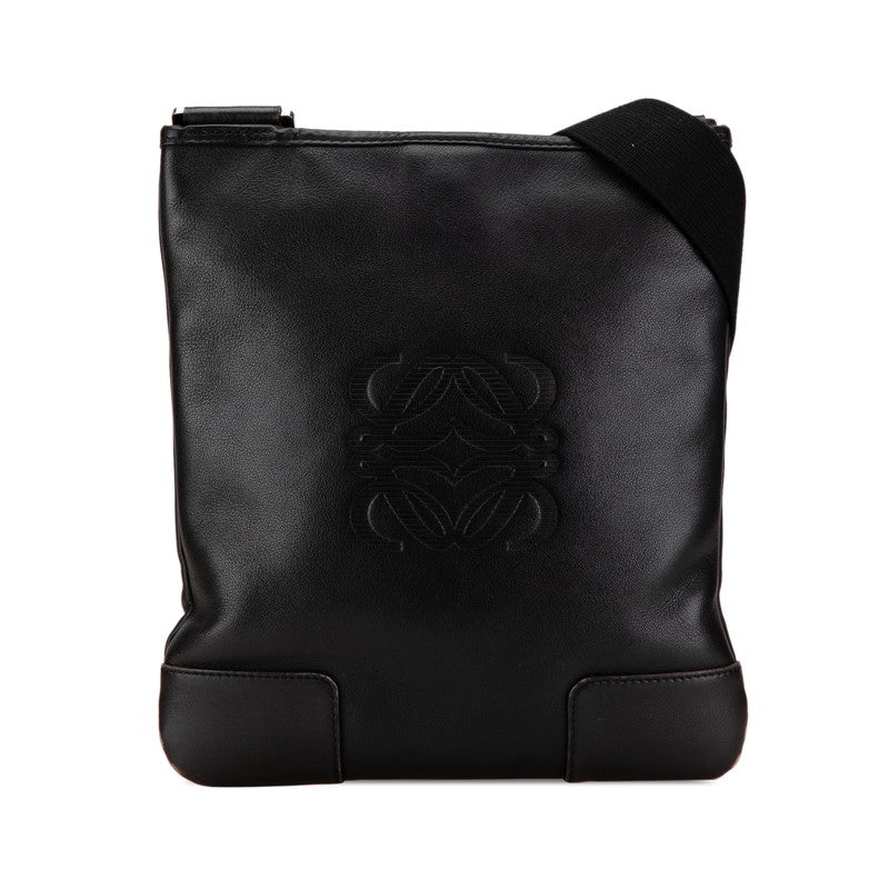 Loewe Anagram Leather Shoulder Bag Black