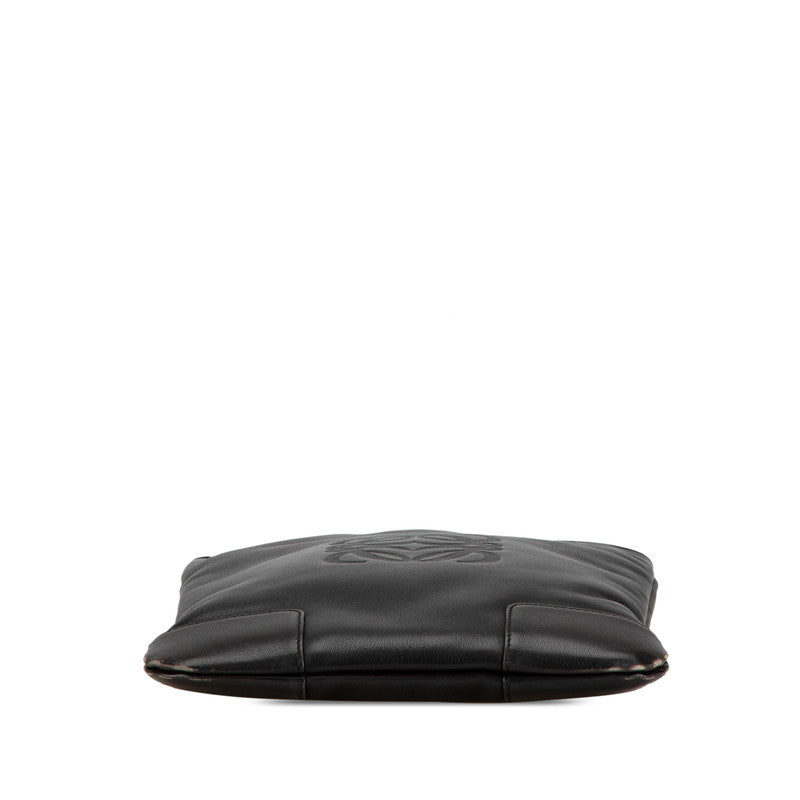 Loewe Anagram Leather Shoulder Bag Black