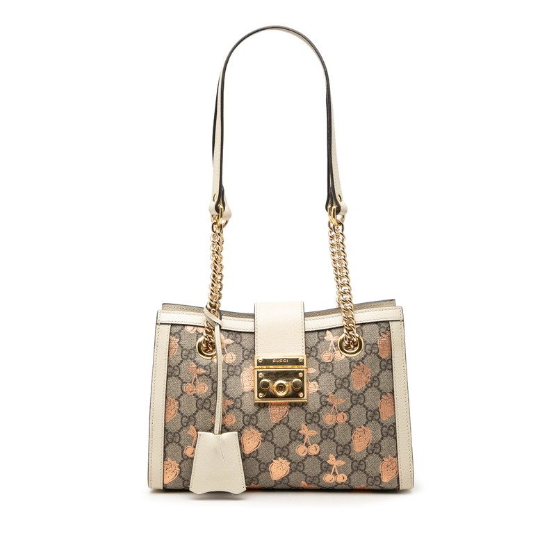 Gucci Padlock GG Supreme Leather Shoulder Bag