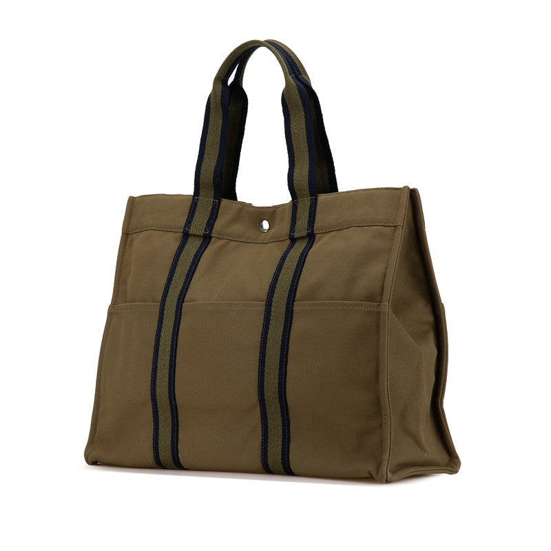 Hermes Canvas Fourre-Tout GM Tote Bag