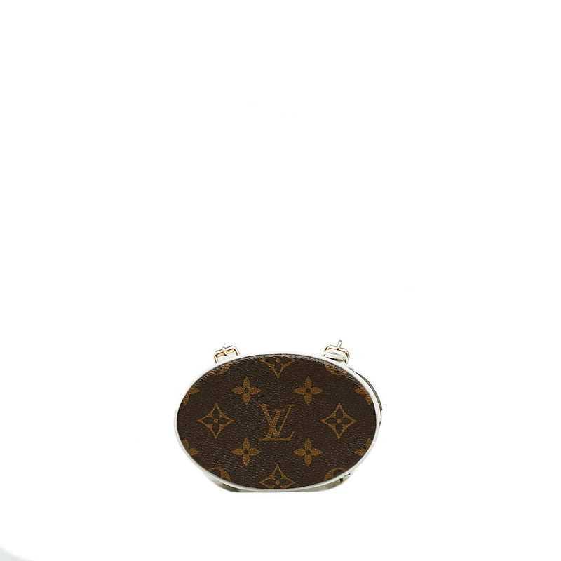 Louis Vuitton Nano Bucket Handbag PVC Leather M81489 in Great Condition