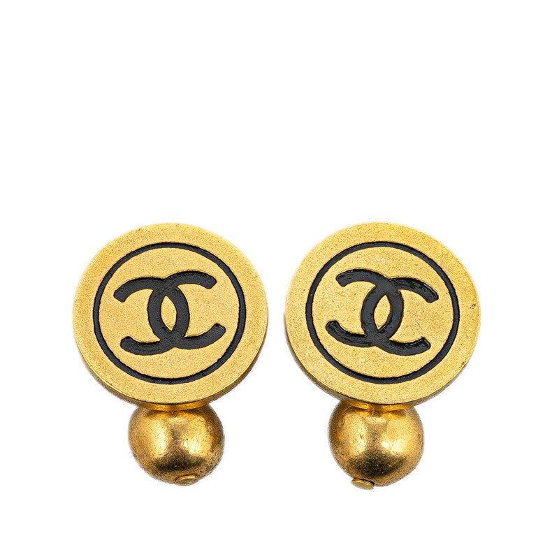 Chanel Vintage Coco Mark Gold Cuffs