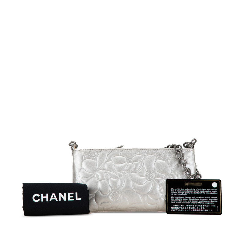 Chanel Camellia Chain Leather Handbag