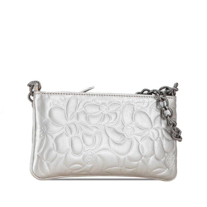 Chanel Camellia Chain Leather Handbag