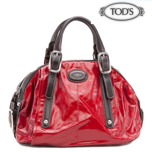 Tod's Patent Leather G-BAG EASY SACCA 2WAY Handbag in Great Condition