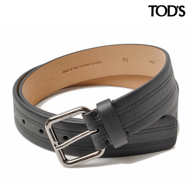 Tod's Leather Belt Black XCMCQF301009ULB999 in Pristine Condition