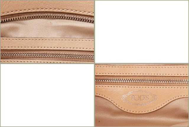 Tod's Soft Leather Tote/Shoulder Bag Mustard/Natural