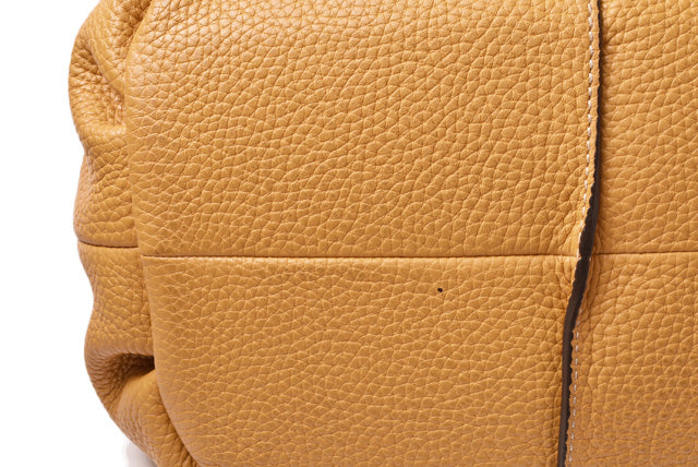 Tod's Soft Leather Tote/Shoulder Bag Mustard/Natural