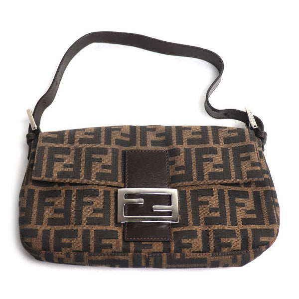Fendi Mamma Baguette Canvas Handbag