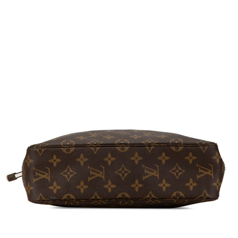 Louis Vuitton Monogram Toiletry Pouch M47522 Brown PVC Leather