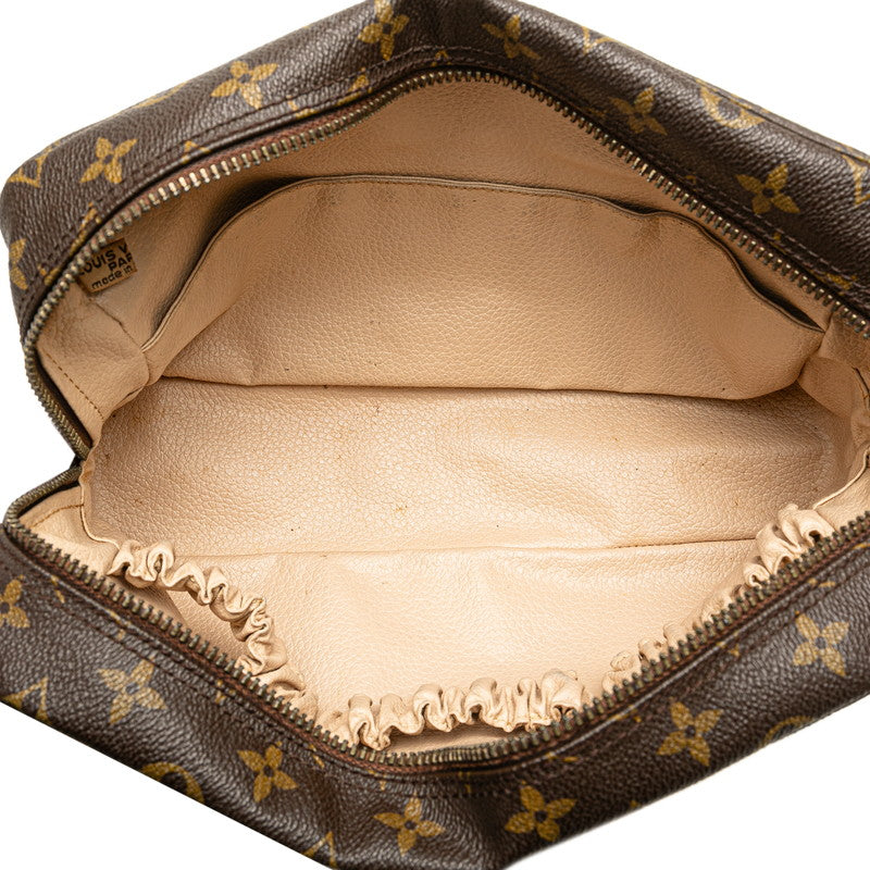 Louis Vuitton Monogram Toiletry Pouch M47522 Brown PVC Leather