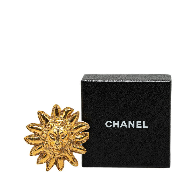 Chanel Lion Motif Gold Brooch