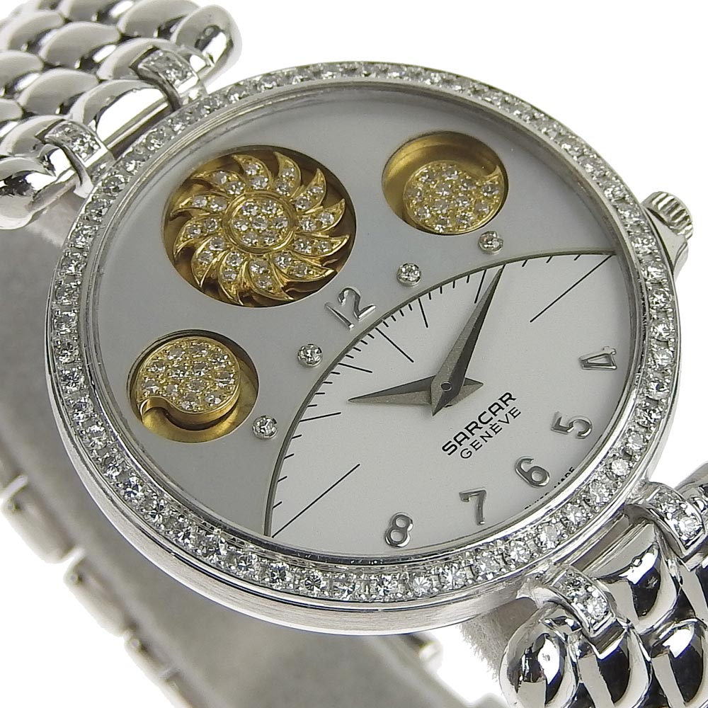 SARCAR Galaxy K18WG Diamond Quartz Watch