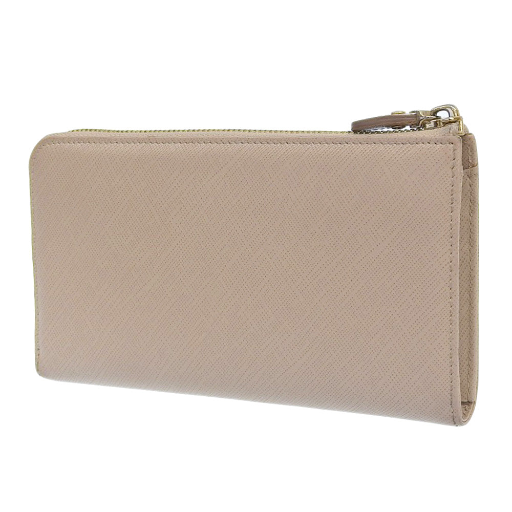 Salvatore Ferragamo Vara Ribbon Leather Long Wallet Beige