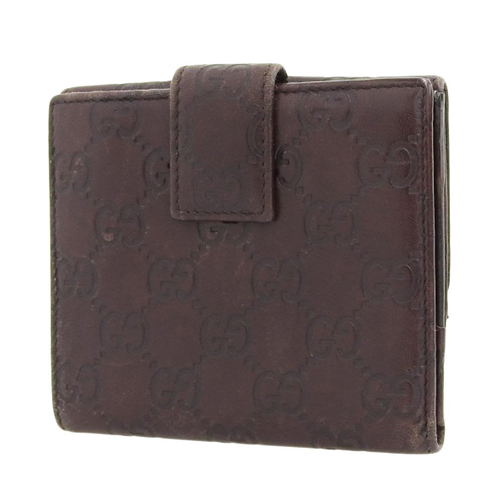 Gucci Shima Leather Double Hook Wallet 167465