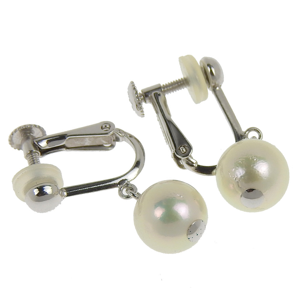 K14WG Pearl Earrings Clip-On/Stud in Excellent Condition