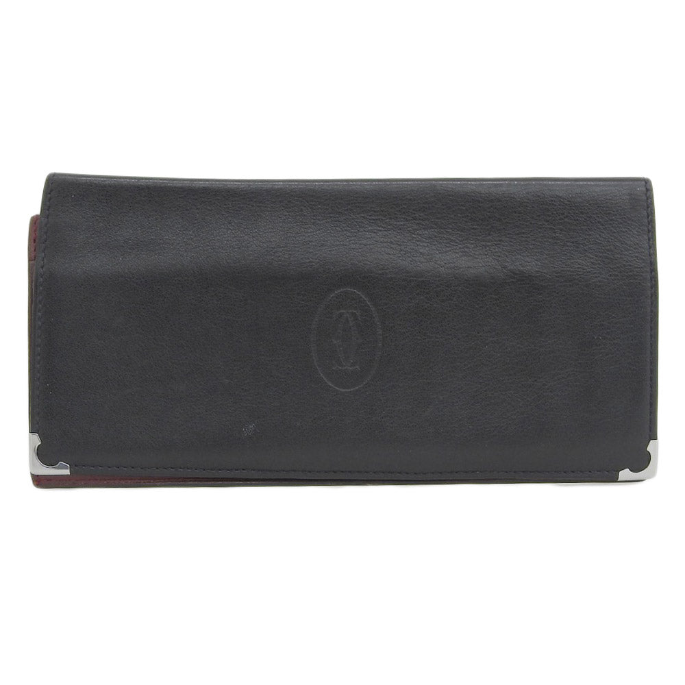 Cartier Black Leather Bifold Wallet