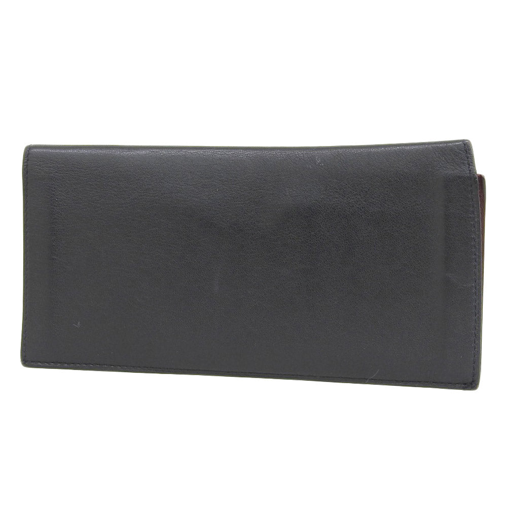 Cartier Leather Bifold Long Wallet Black in Very Good Condition