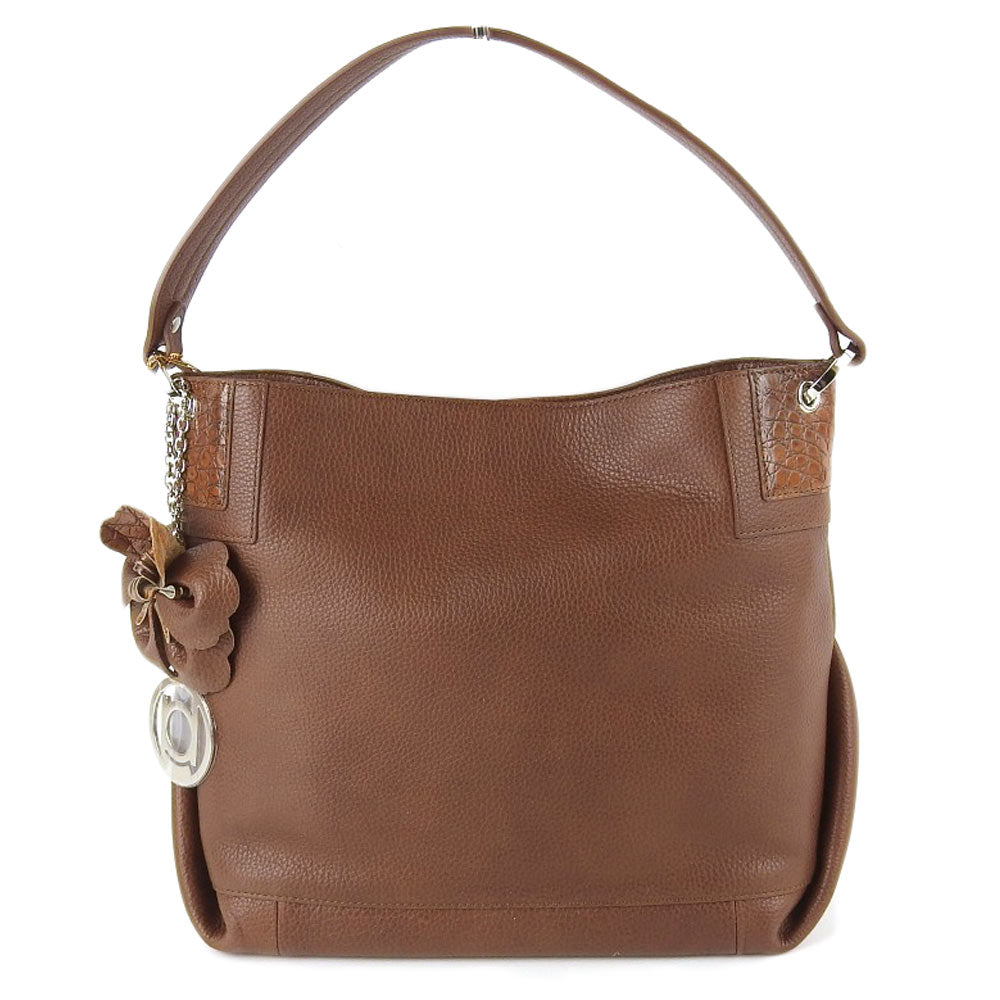 Beaugrand Leather Shoulder Bag Brown