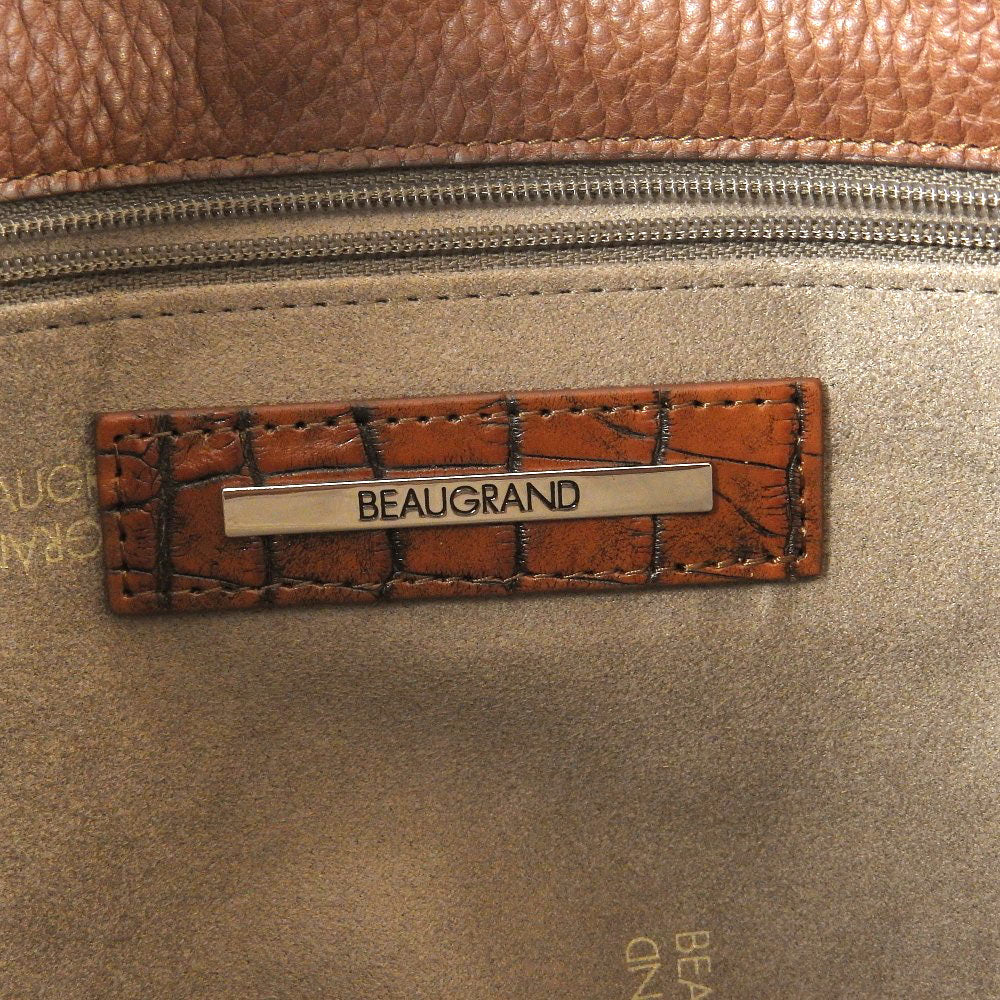 Beaugrand Leather Shoulder Bag Brown