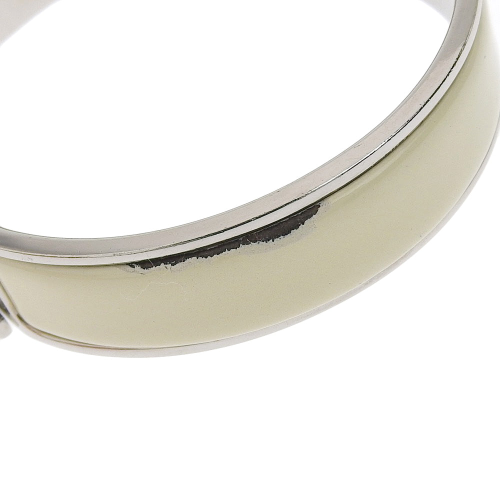 Hermes H Click Clack Bangle 16cm Ivory Metal