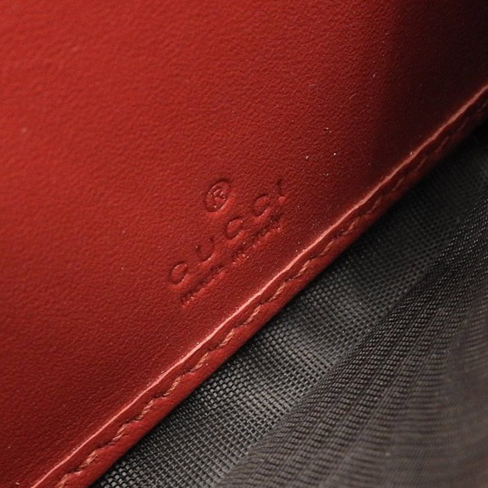 Gucci Leather Canvas Continental Wallet 476084 in Great Condition