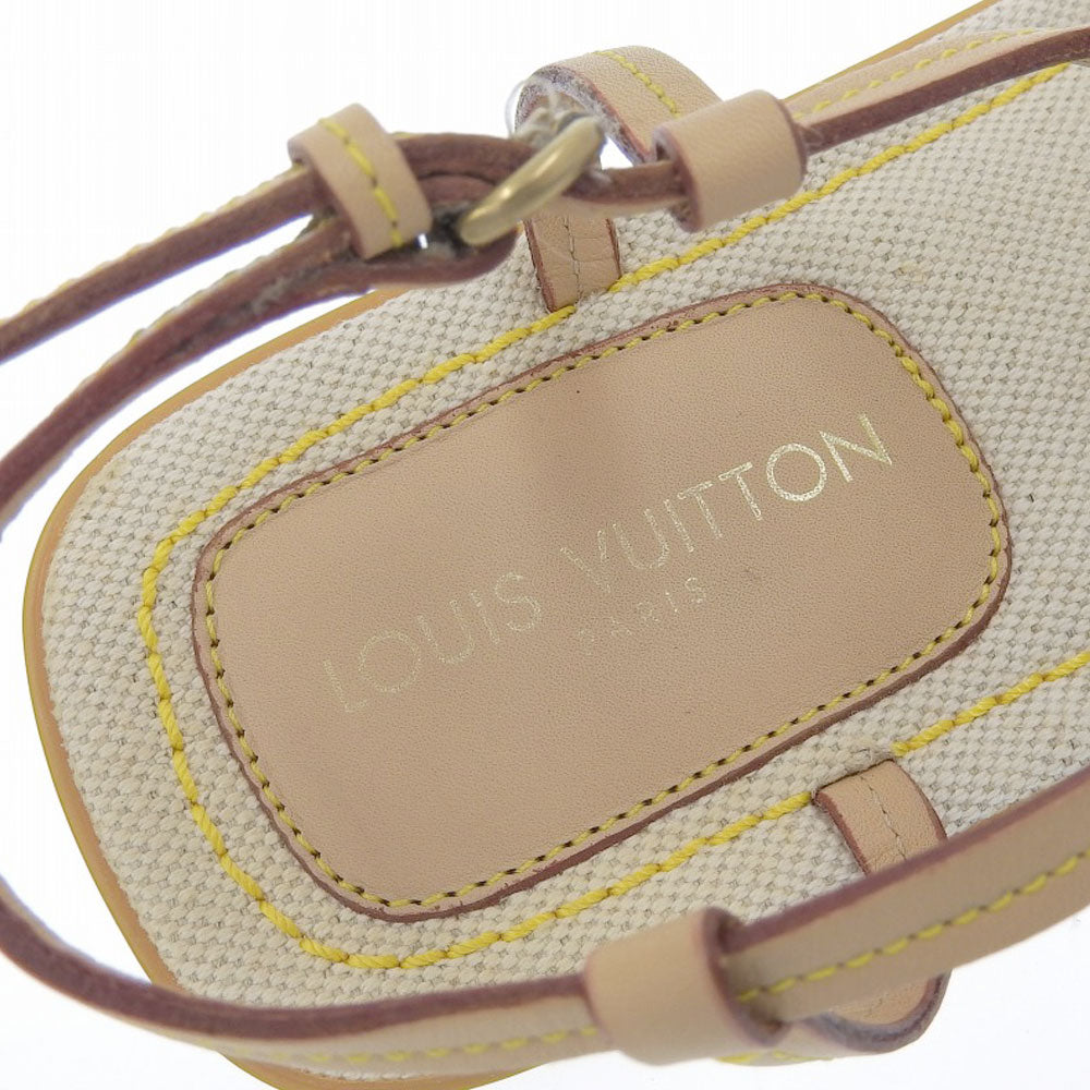 Louis Vuitton Leather Flat T&B Sandals Sky Blue in Great Condition