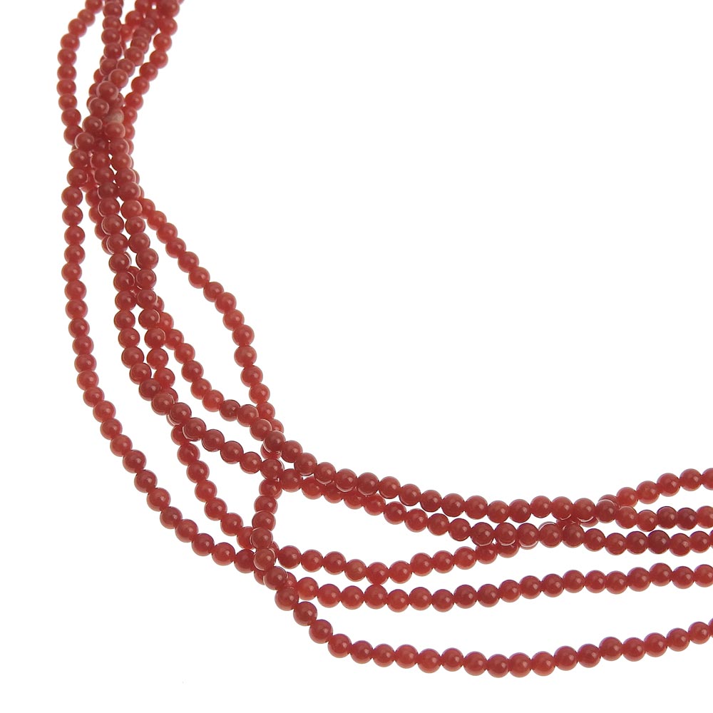 Silver Coral Necklace 60.5cm