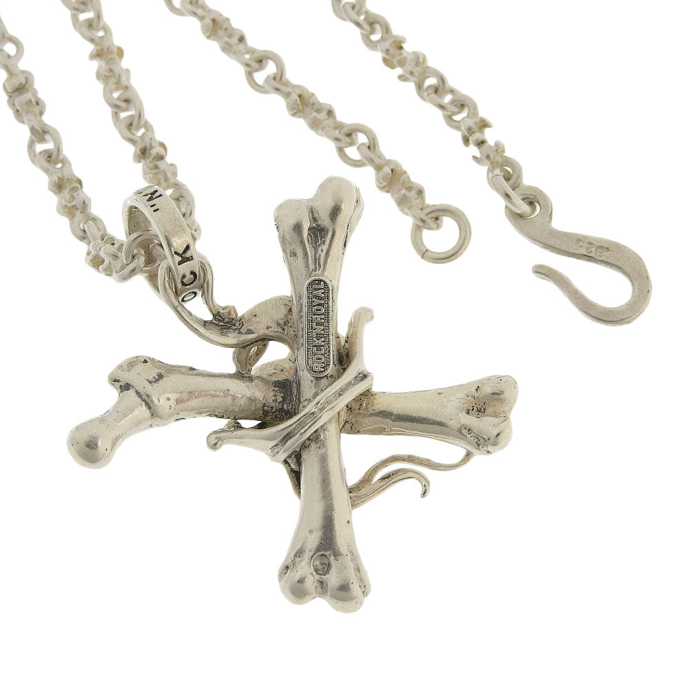 Royal Order Crossbones W Crown Necklace SV925 SN005-20