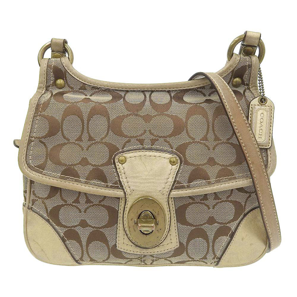 Coach Canvas Leather Shoulder Bag F10567