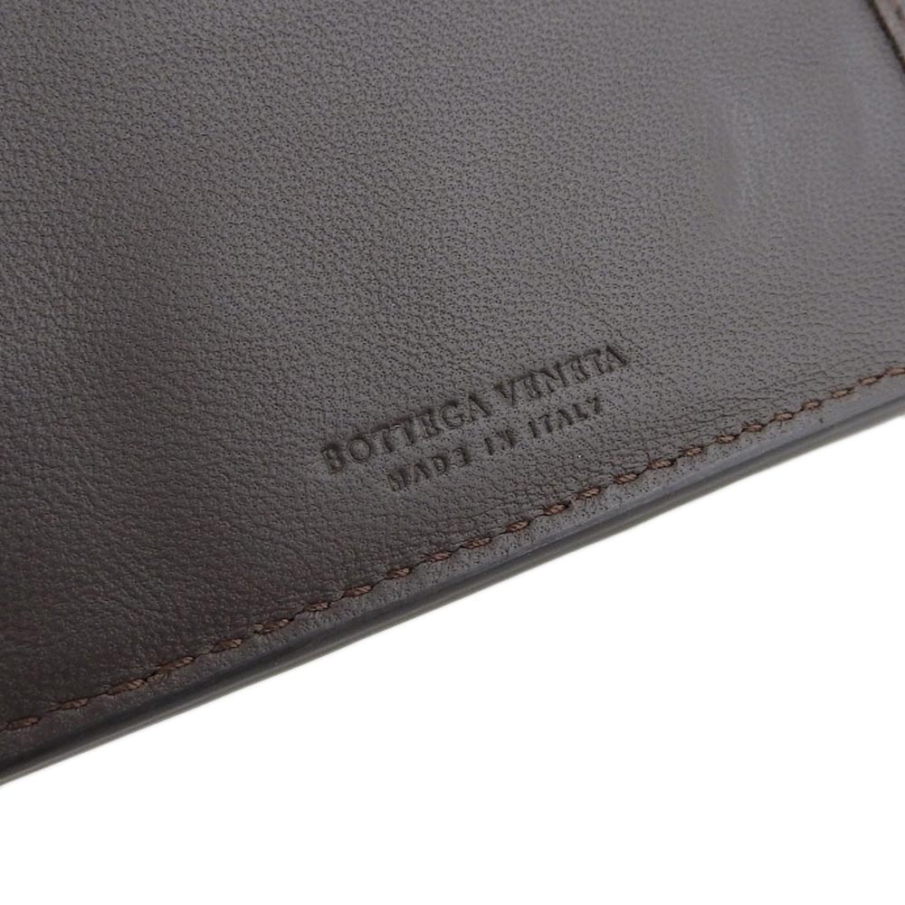 Bottega Veneta Leather Bifold Wallet Dark Brown 148324 in Great Condition