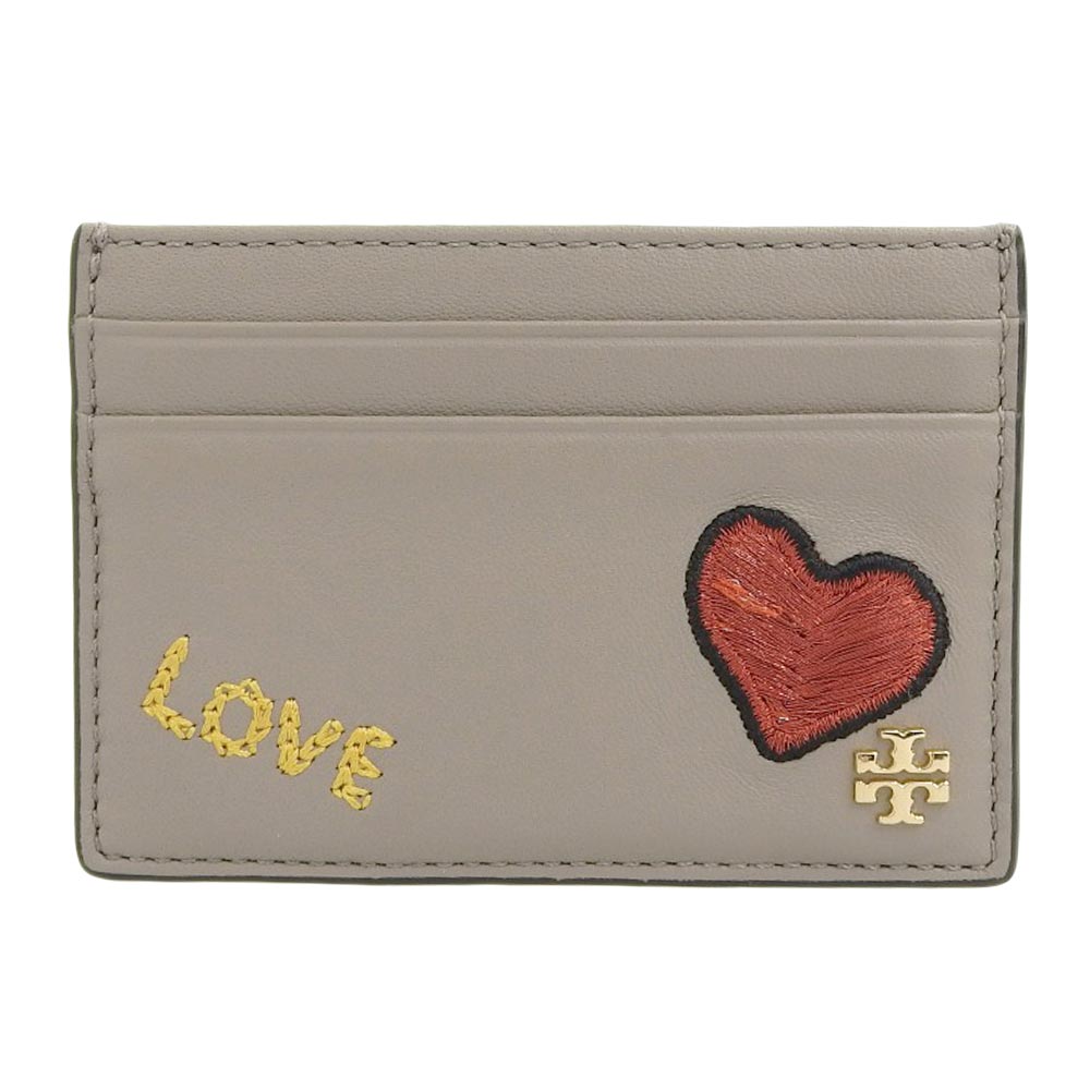 Tory Burch Leather Card Case Heart Love in Excellent Condition